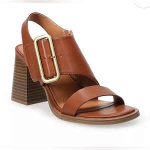 Sonoma Goods For Life® Long Buckle NIB Women's Block Heeled Sandals. Size 9